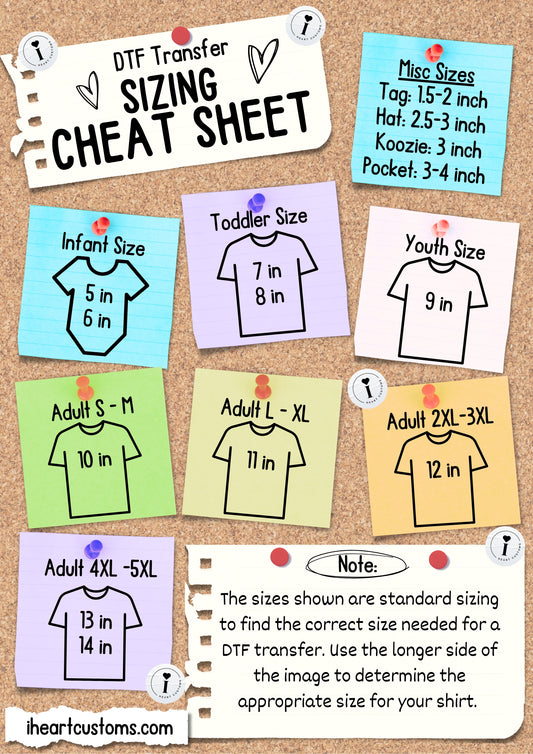 Your Ultimate Cheat Sheet for Sizing DTF Transfers for Shirts