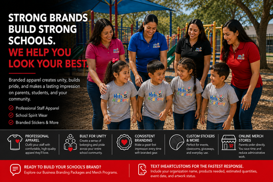 School administrator overwhelmed by merchandise management paperwork — iHeartCustoms outsourced merch program solution