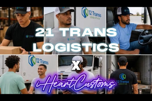 Custom branded Richardson trucker hat for logistics and transportation company crew — iHeartCustoms Orlando