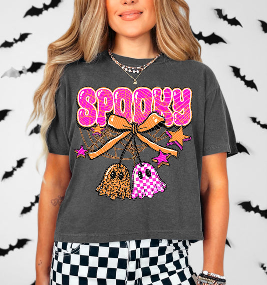 Pink Spooky ghouls DTF Transfer Film A075