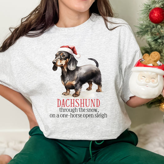 Christmas Dachshund DTF Transfer Film 9291