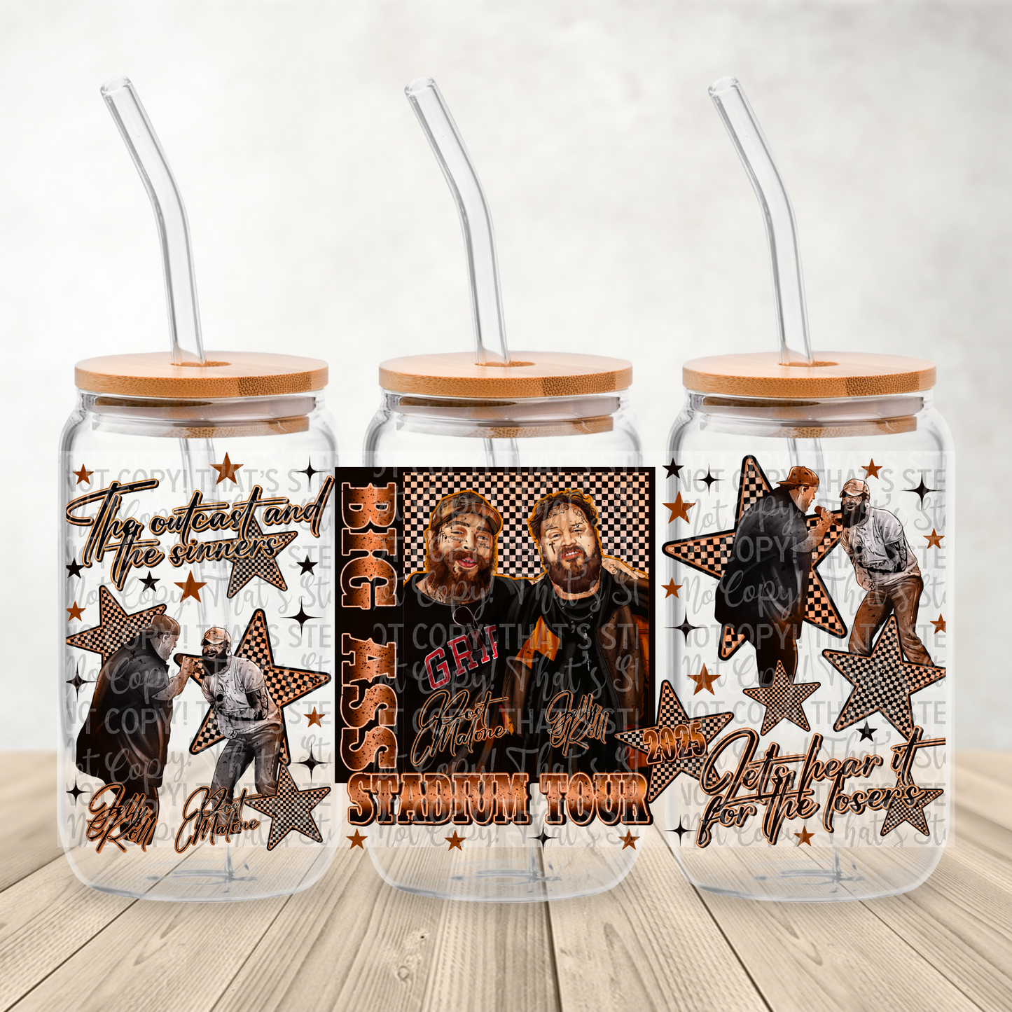 Country music 16oz UV DTF Transfer Film A124