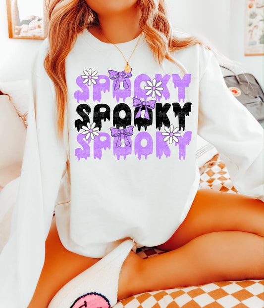 Purple Spooky Spooky Spooky DTF Transfer Film