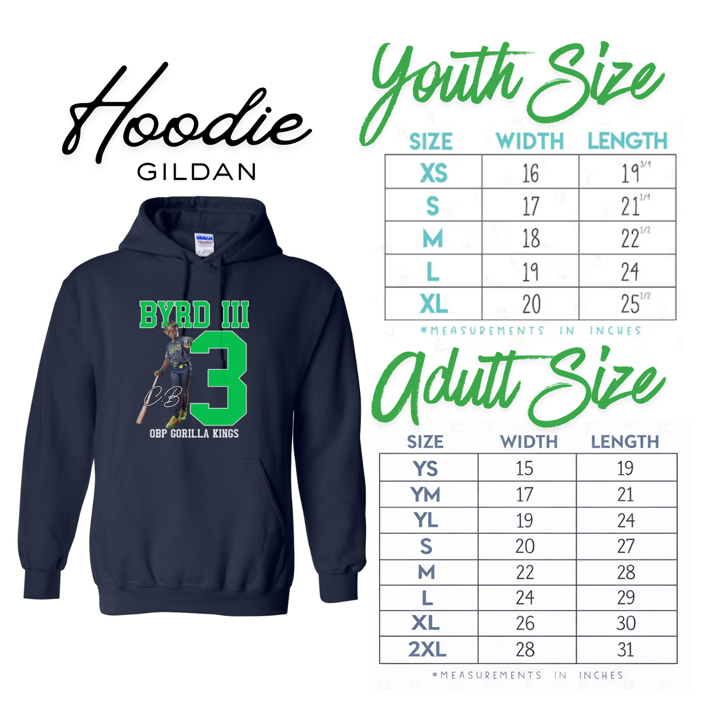 Orlando Baseball Prospects 12U Fundraiser T-Shirt | Gildan 85000 Hoodie