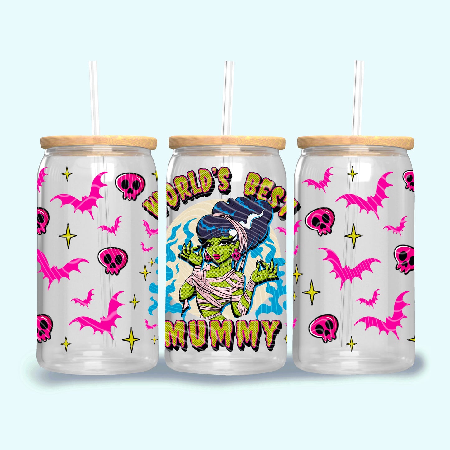 World’s best Mummy Zombie 16oz UV DTF Transfer Film G055