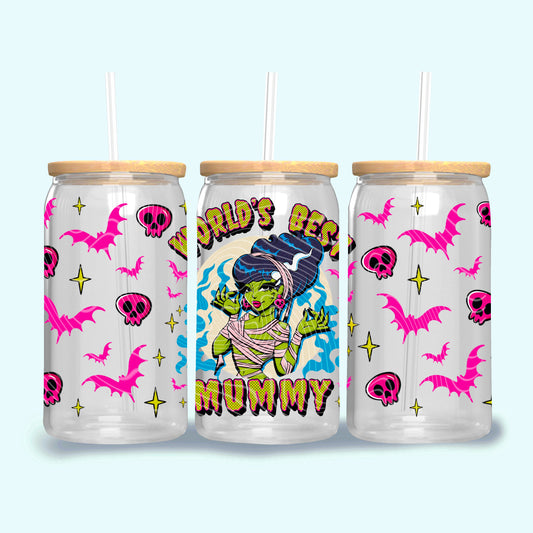 World’s best Mummy Zombie 16oz UV DTF Transfer Film G055