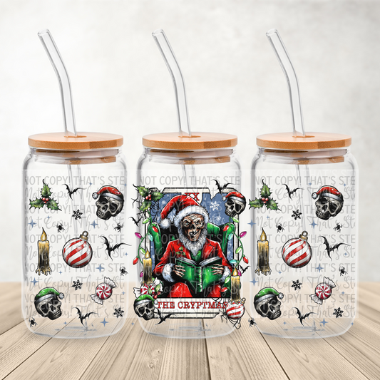 Tarot card Xmas Exclusive: - The Cryptmas 16oz UV DTF Transfer Film G104e