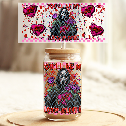 Bloody Valentine - 16oz Glass UV DTF Transfer Film