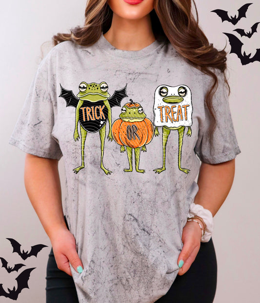 Trick or treat frogs DTF Transfer Film A075