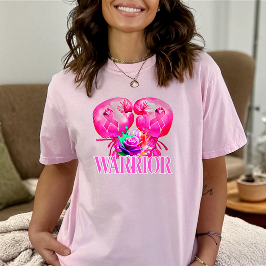 Breast Cancer Warrior Boxing Gloves DTF Transfer Film CF095