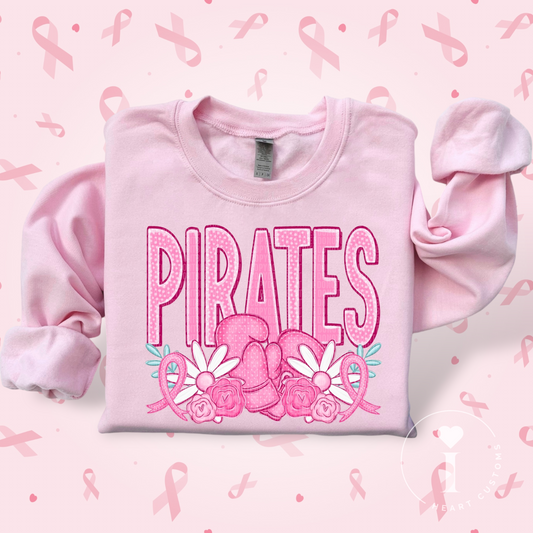 Pirates Breast Cancer Sports Mascot DTF Transfer Film SD074