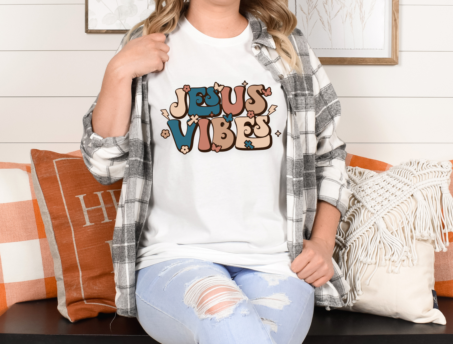 Retro Jesus Vibes DTF Transfer Film 1705