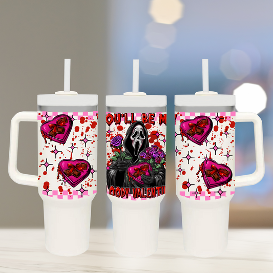 You'll be my bloody Valentine - TOP - 40 oz Glass UV DTF Transfer Film