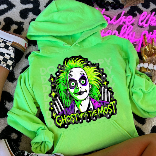 Ghost with the most Faux Embroidery DTF Transfer Film TE084