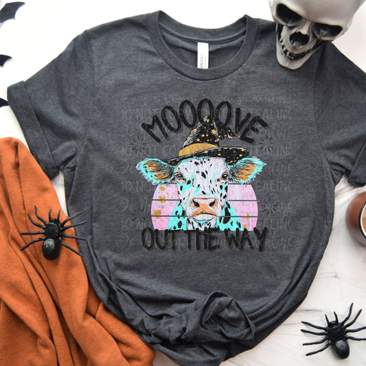 Moooove out the way Halloween Cow DTF Transfer Film AKC095