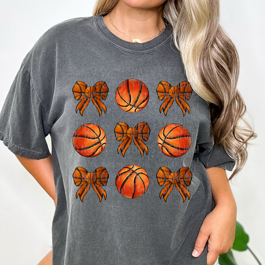 Basketball coquette bow DTF Transfer Film ES065