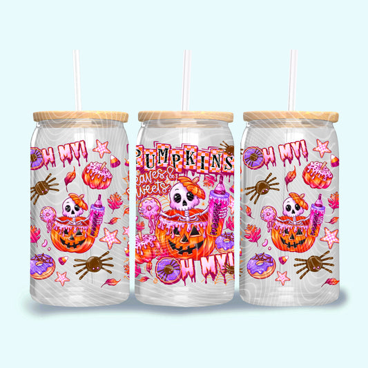 Halloween Pumpkins 16oz UV DTF Transfer Film AGG065