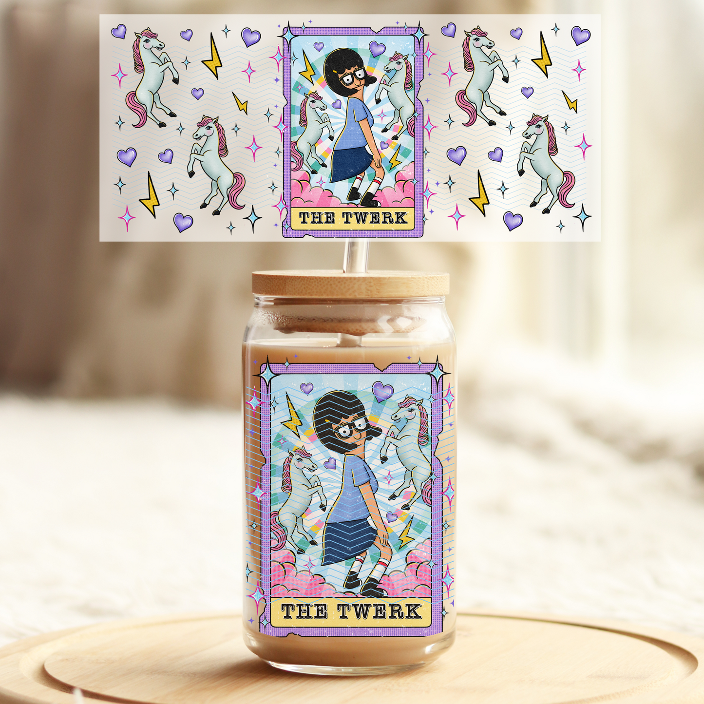 Bobies The Twerk - 16oz Glass UV DTF Transfer Film