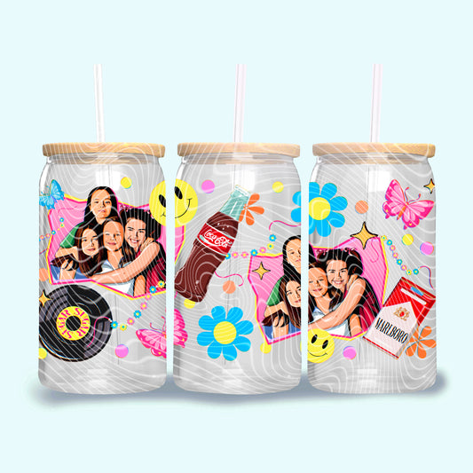 Retro Now and Then 16oz UV DTF Transfer Film G025