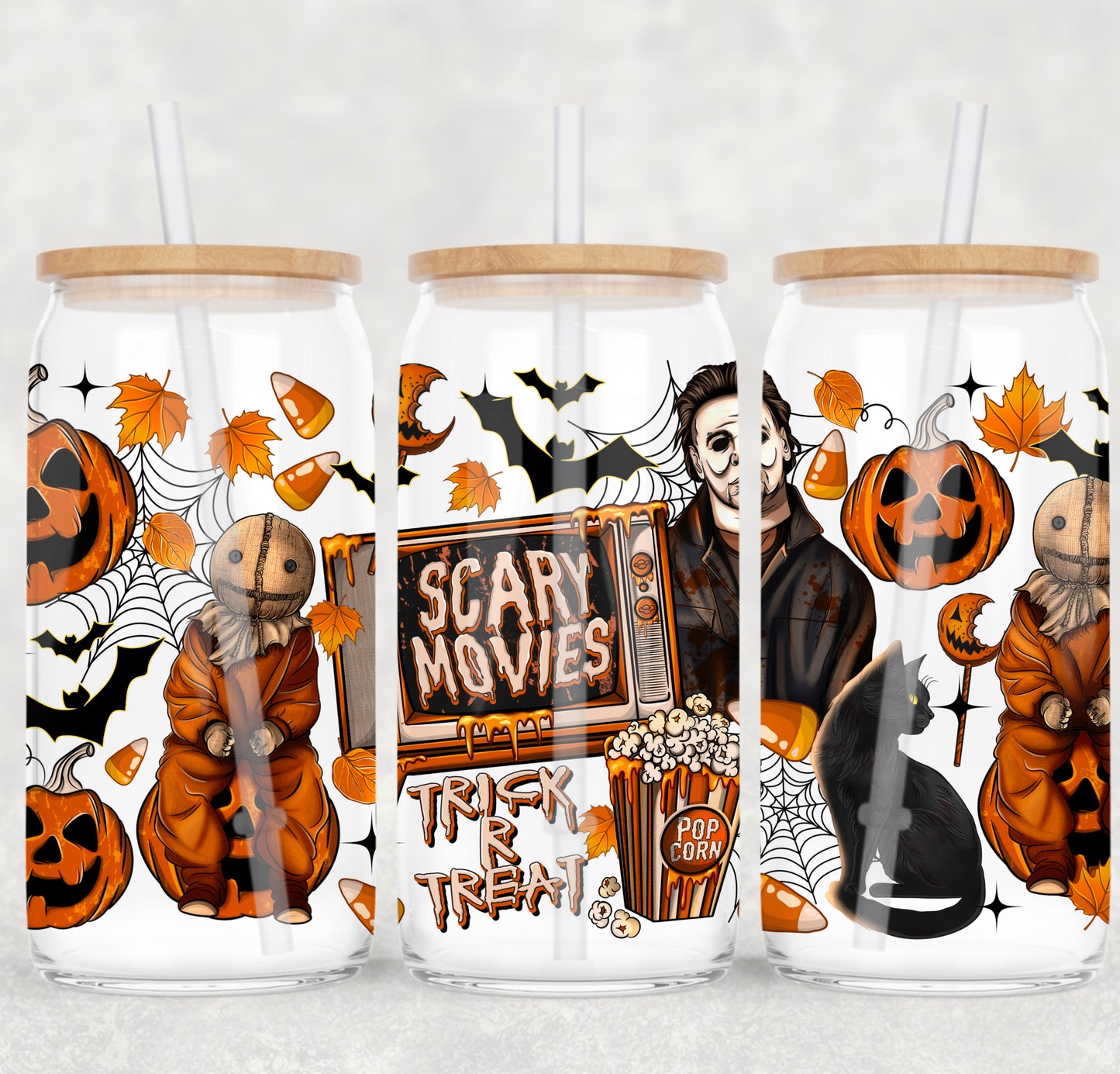 Spooky Scary Movies V2 - 16oz UV DTF Transfer Film