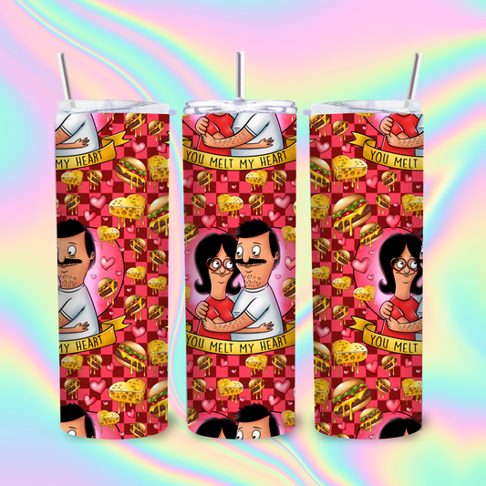 You melt my heart V2 Red - Tumbler Sublimation Transfer Film