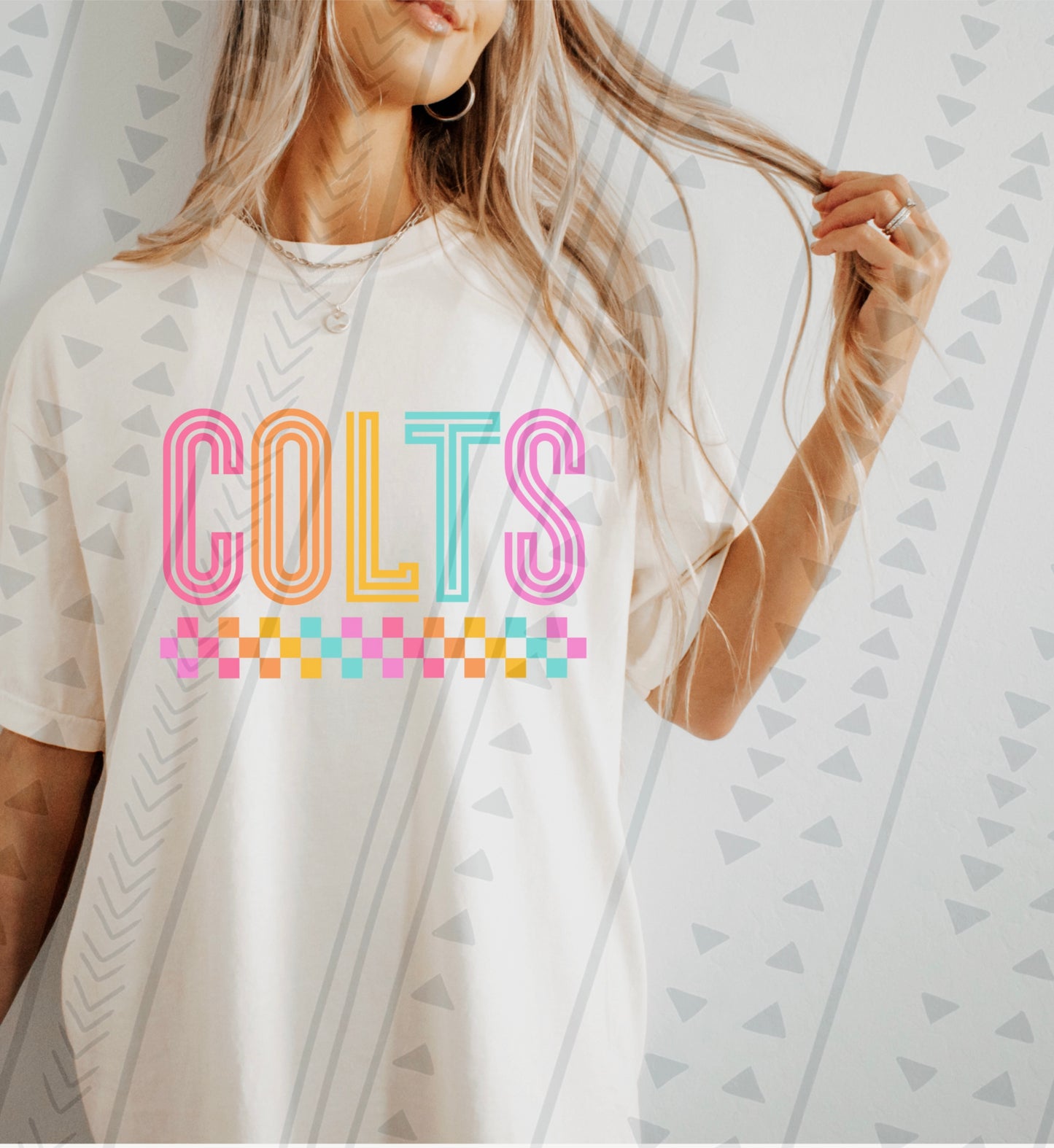 Colorful Sports Mascot Colts DTF Transfer Film