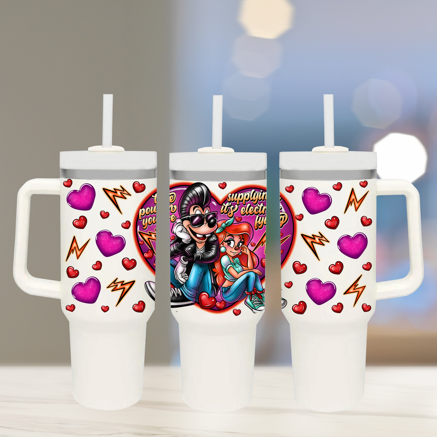 Electrifying Love - TOP - 40 oz Glass UV DTF Transfer Film