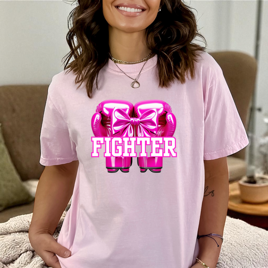 Breast Cancer Fighter Boxing Gloves DTF Transfer Film CF095