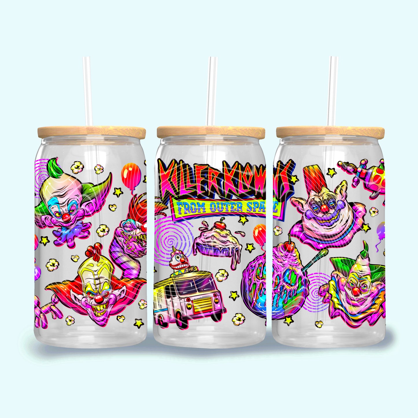 Killer Klowns 16oz UV DTF Transfer Film G065