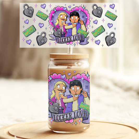 Bobies Locker Love - 16oz Glass UV DTF Transfer Film