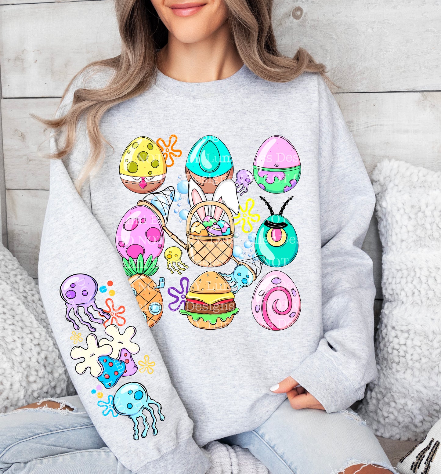 Matching DTF Series - Set Series - hamburger Patty Easter Eggs L025