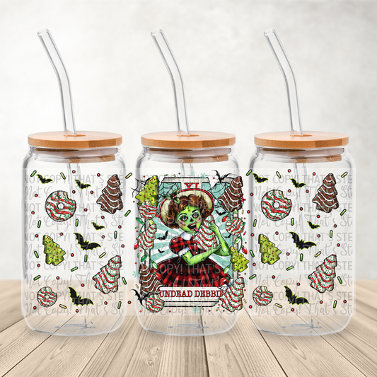 Tarot card Xmas Exclusive: Undead Deb - 16oz UV DTF Transfer Film G104e