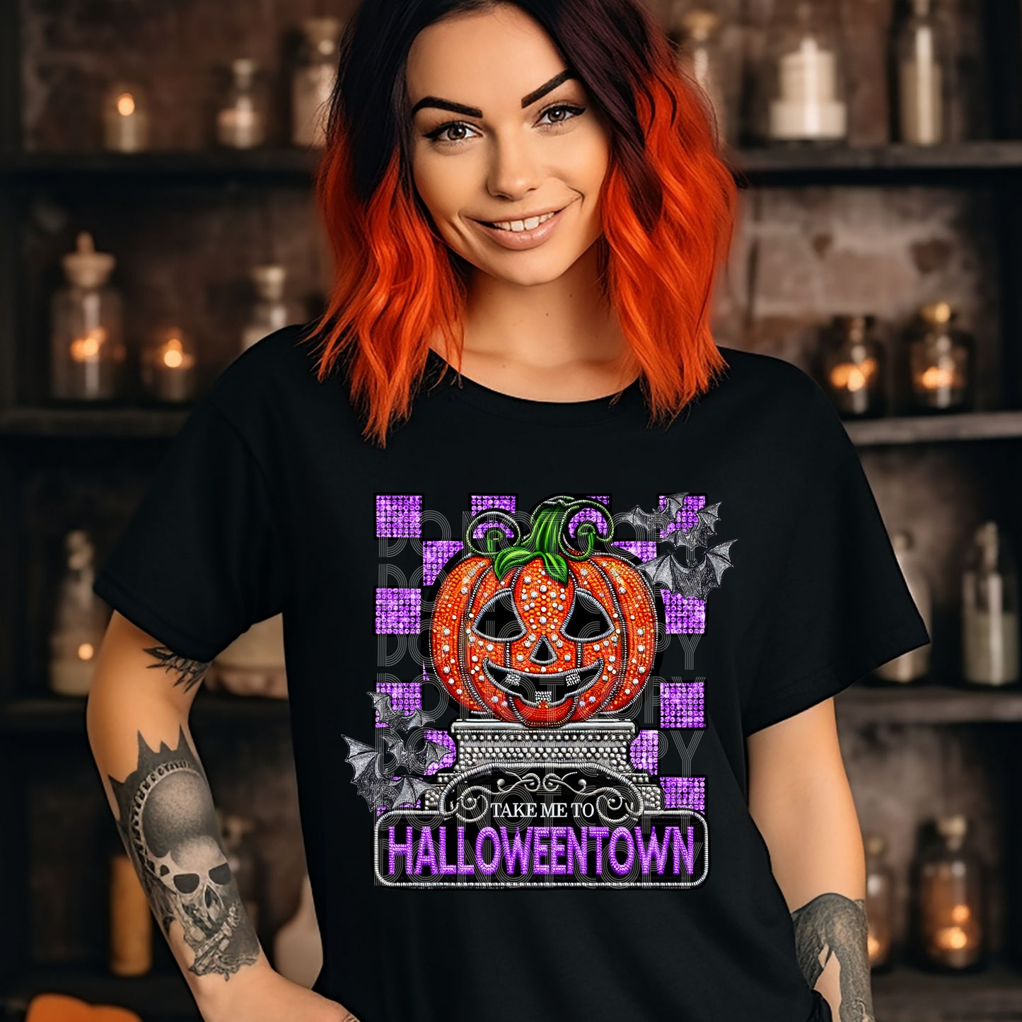 Halloween Town Pumpkin DTF Transfer Film