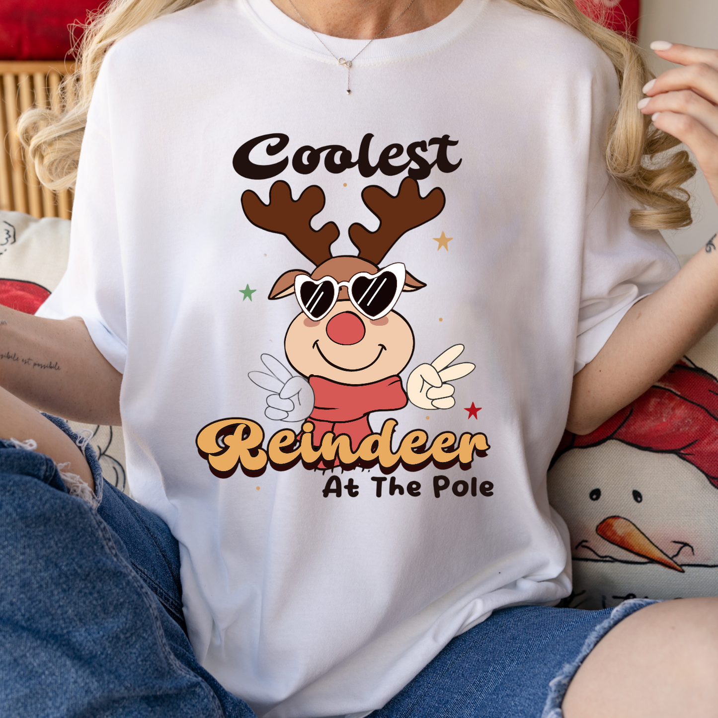 Coolest Reindeer DTF Transfer Film 9267