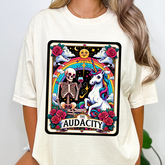 The Audacity Funny sarcastic unicorn tarot card DTF Transfer Film