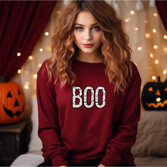 3D Ghouls Boo Letters DTF Transfer Film 9076