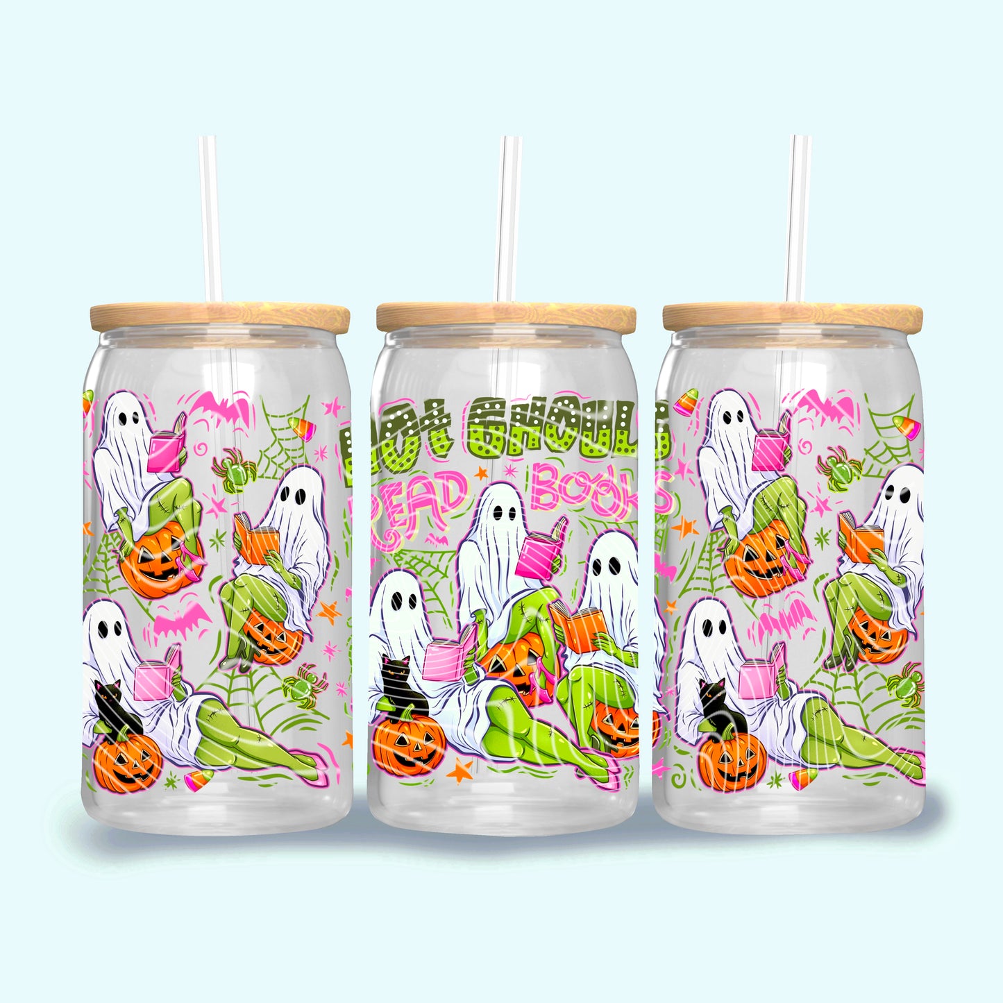 Hot Ghouls Read Books 16oz UV DTF Transfer Film G075