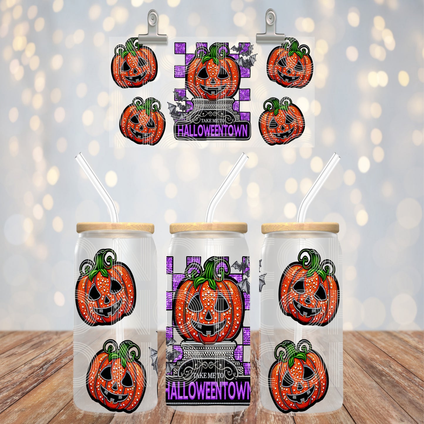 Halloween Town Pumpkin - 16oz UV DTF Transfer Film