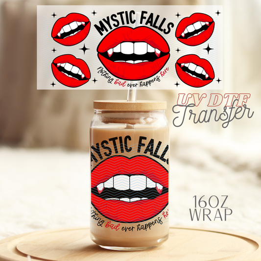 Mystic Falls Lips - 16oz UV DTF Transfer Film