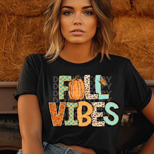 Fall Vibes Boho DTF Transfer Film