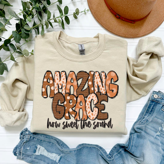 Amazing Grace how sweet the sound DTF Transfer Film SD104