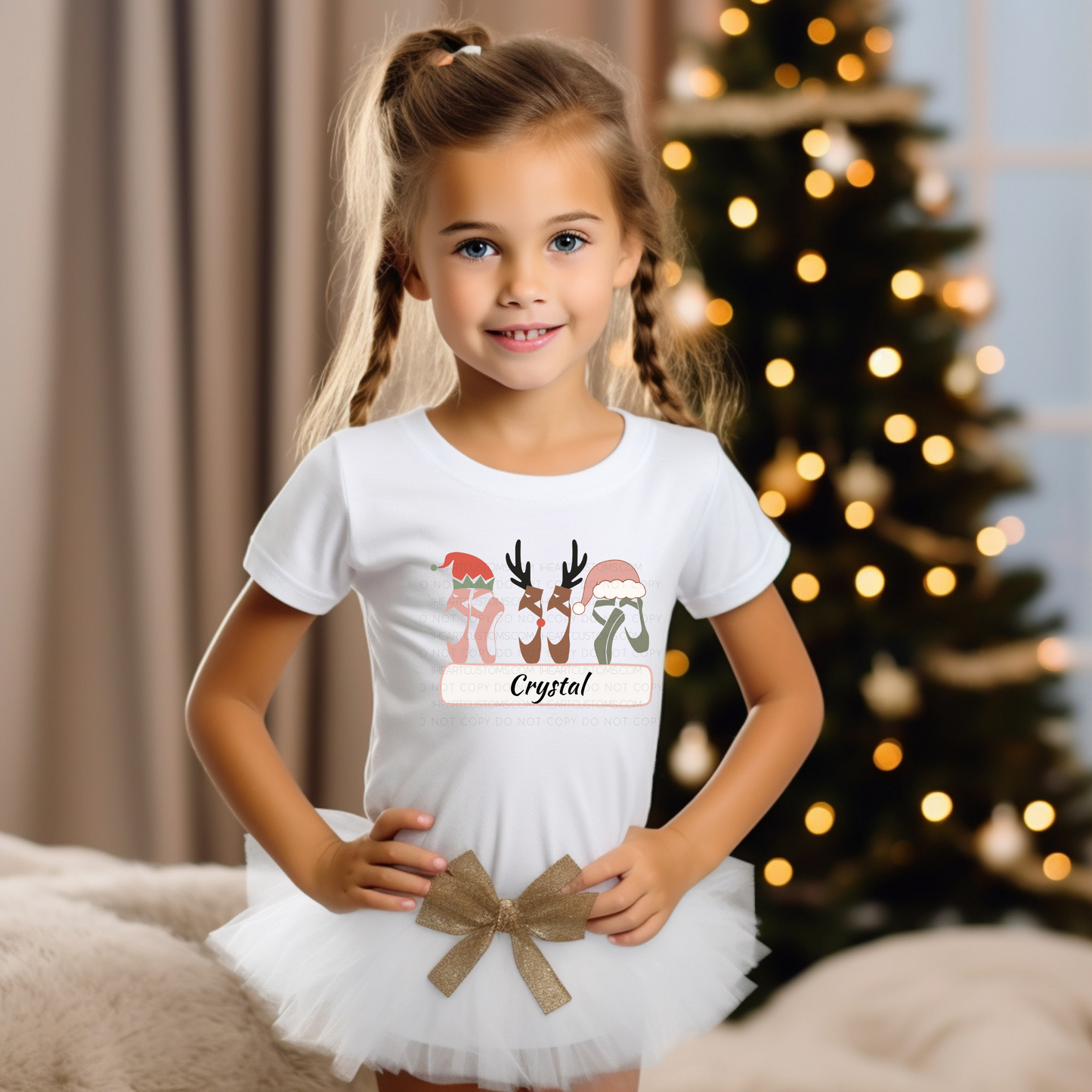 Customize it! Christmas Ballet with Name Transfer Film IHC114