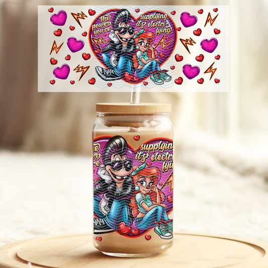 Electrofying Love - 16oz Glass UV DTF Transfer Film