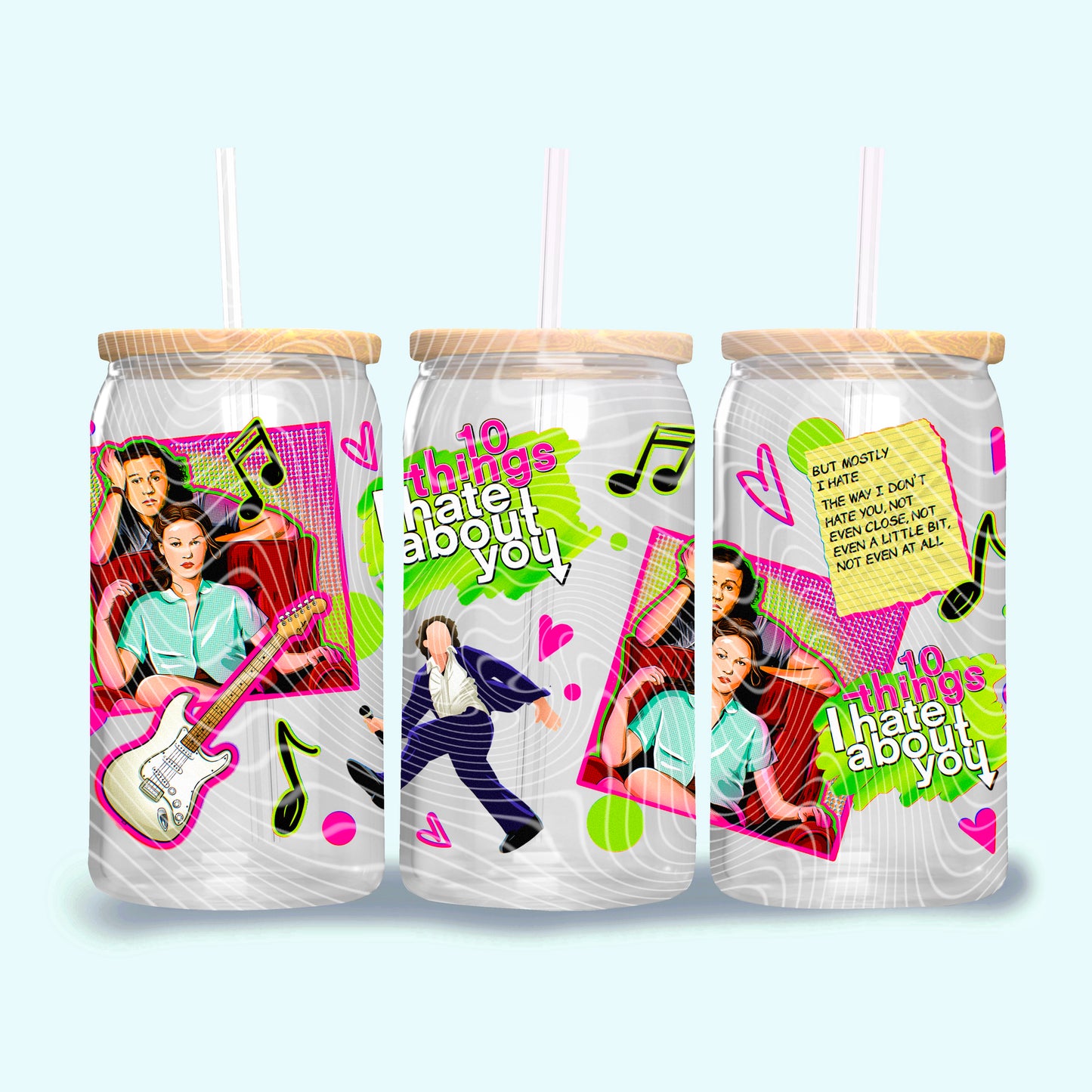 Retro 10 Things 16oz UV DTF Transfer Film G025