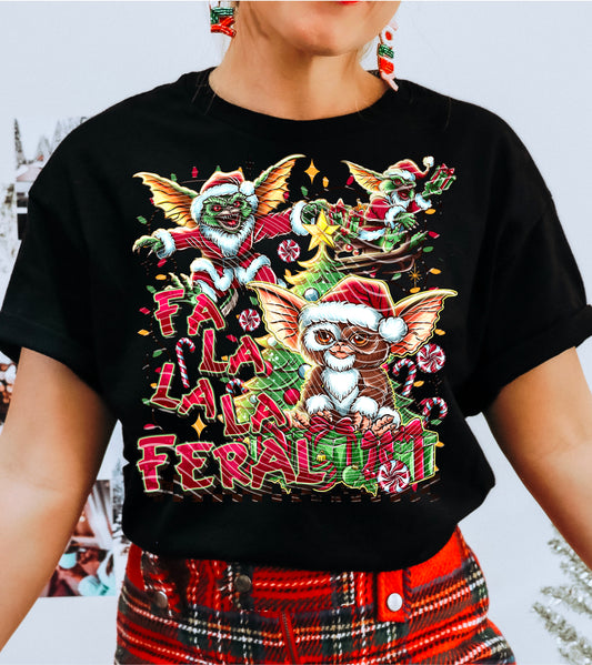 Exclusive Cozy Holiday Falalala Feral DTF Transfer Film A094