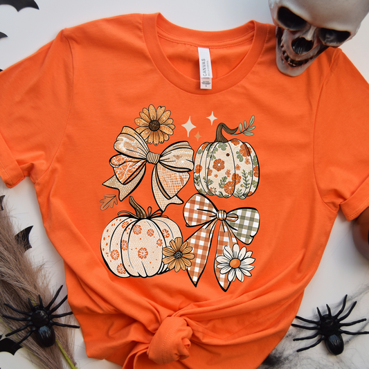 Pumpkins & Bows DTF Transfer Film CF095
