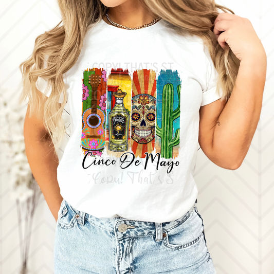 Cinco de Mayo Strokes DTF Transfer Film CF045