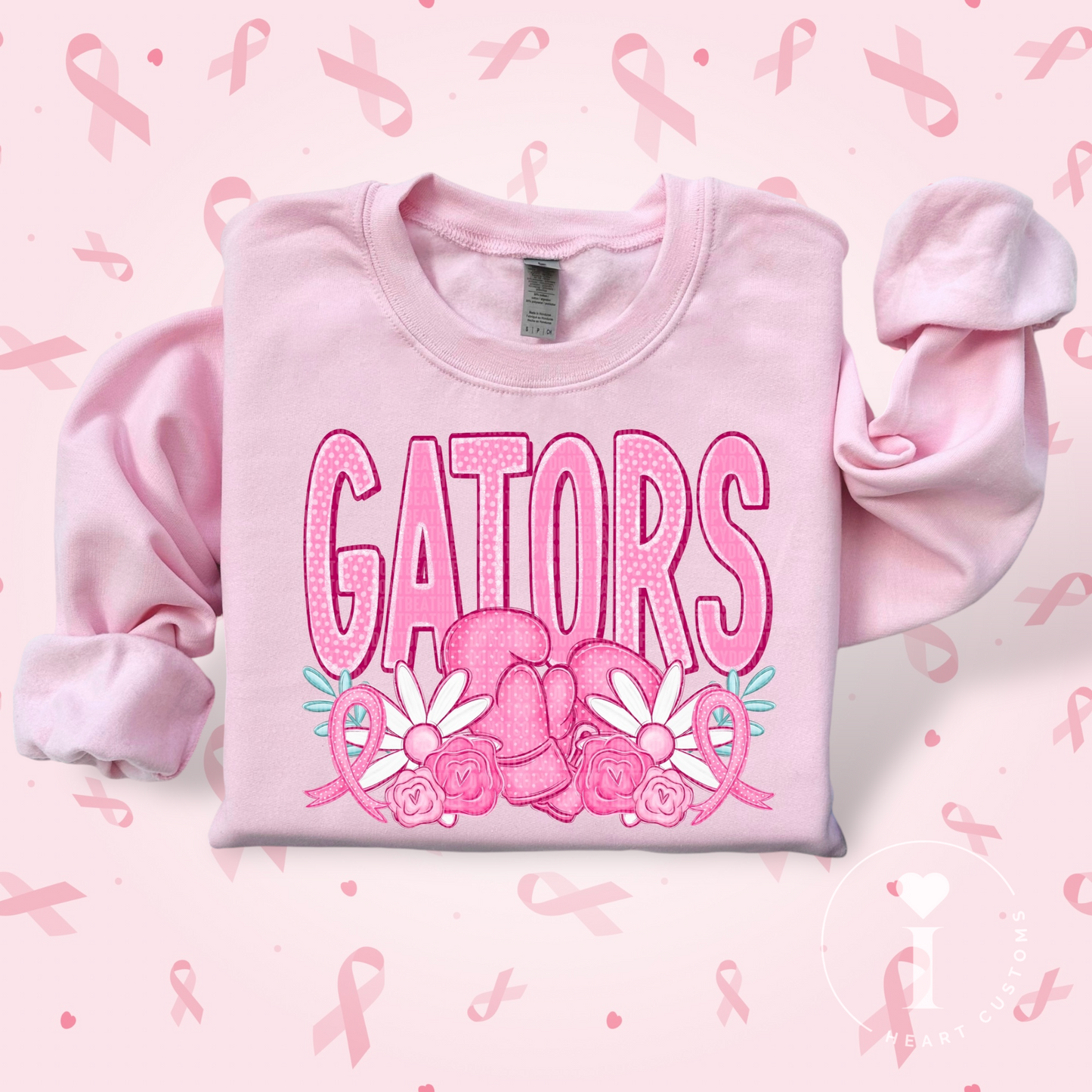 Gators Breast Cancer Sports Mascot DTF Transfer Film SD074