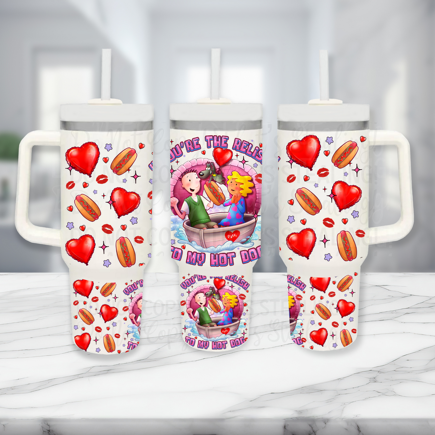 You’re the relish to my hot dog - TOP & BOTTOM SET - 40 oz Tumbler UV DTF Transfer Film G015