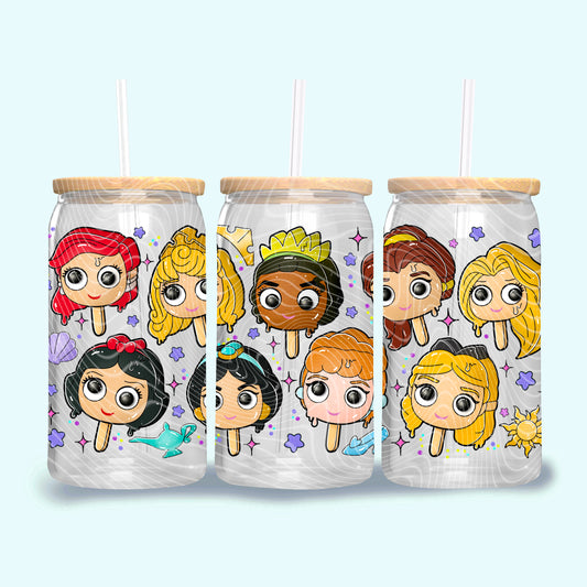 Princess Friends Popsicles - 16oz UV DTF Transfer Film